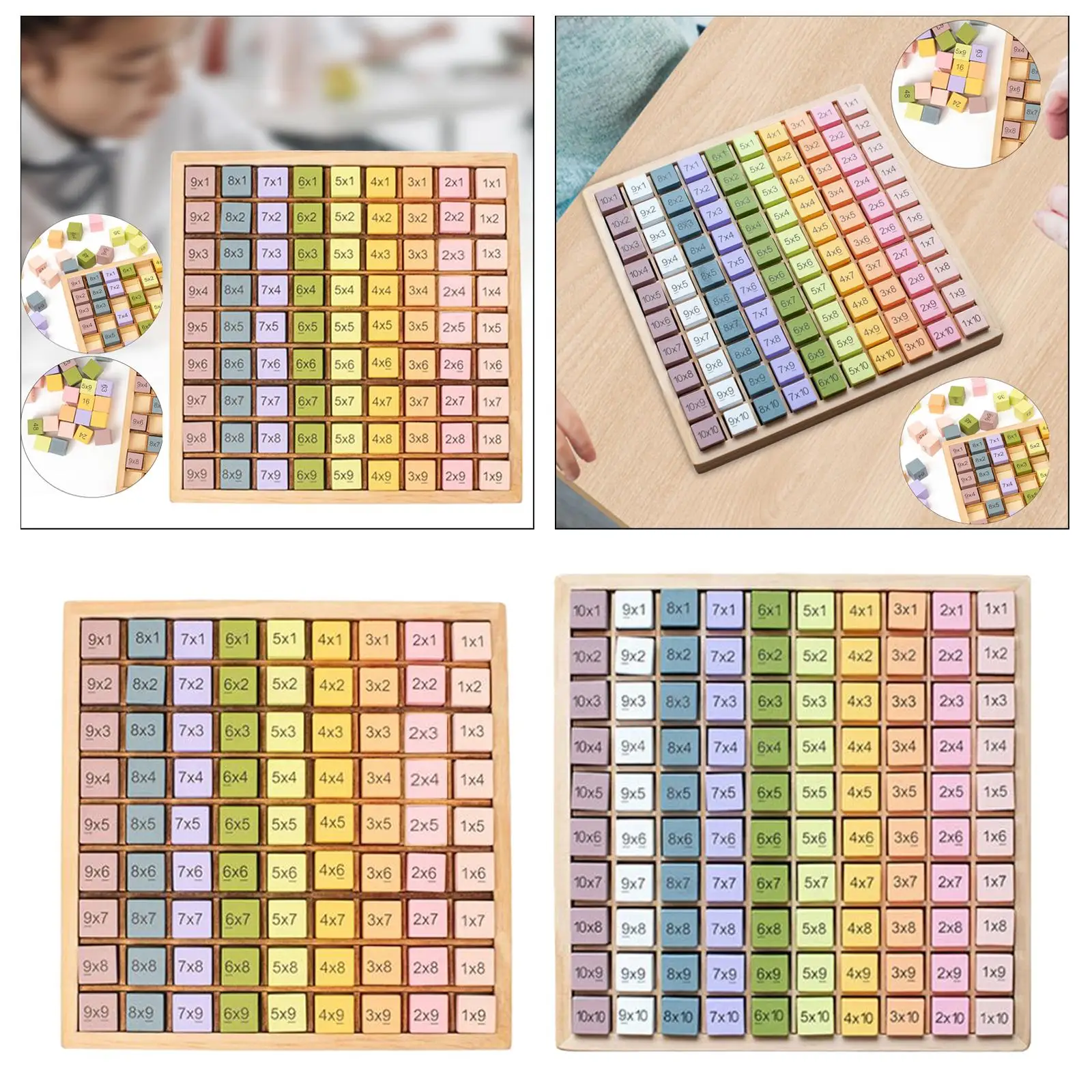 Rainbow Multiplication Board Math Toy Arithmetic Teaching Aids Educational