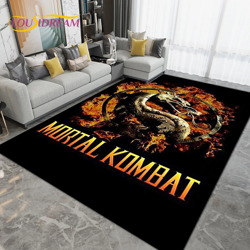 Cartoon Mortal Kombat Area Rug Large,Carpet Rug for Living Room Bedroom,Kitchen Bathroom Entrance Doormat Non-slip Floor Mats