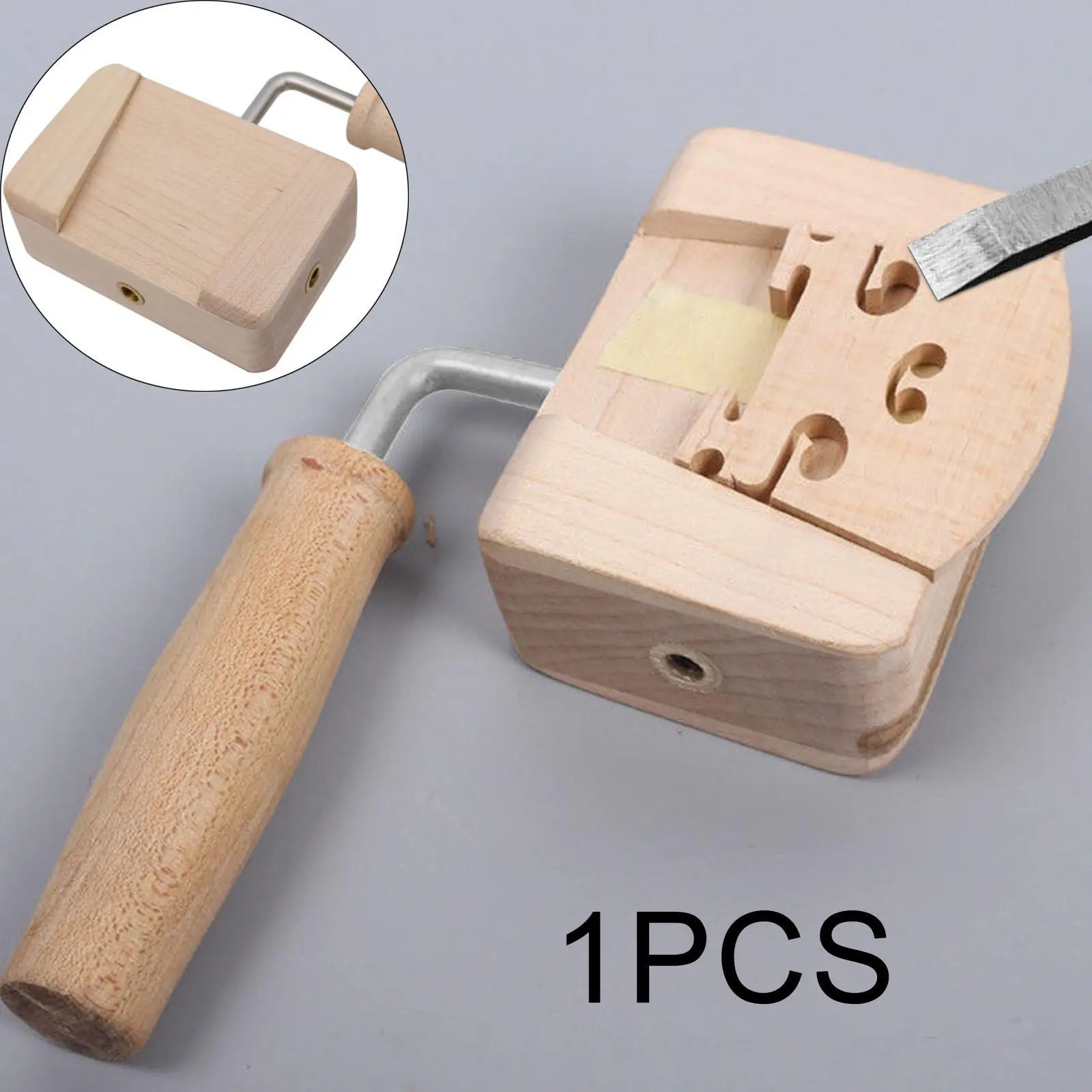 Morsetto per supporto per ponte per violino Strumento per la produzione di violino Pratico ponte in legno Coltello per tenere il ponte Vassoio Strumento per la manutenzione del ponte per Viola