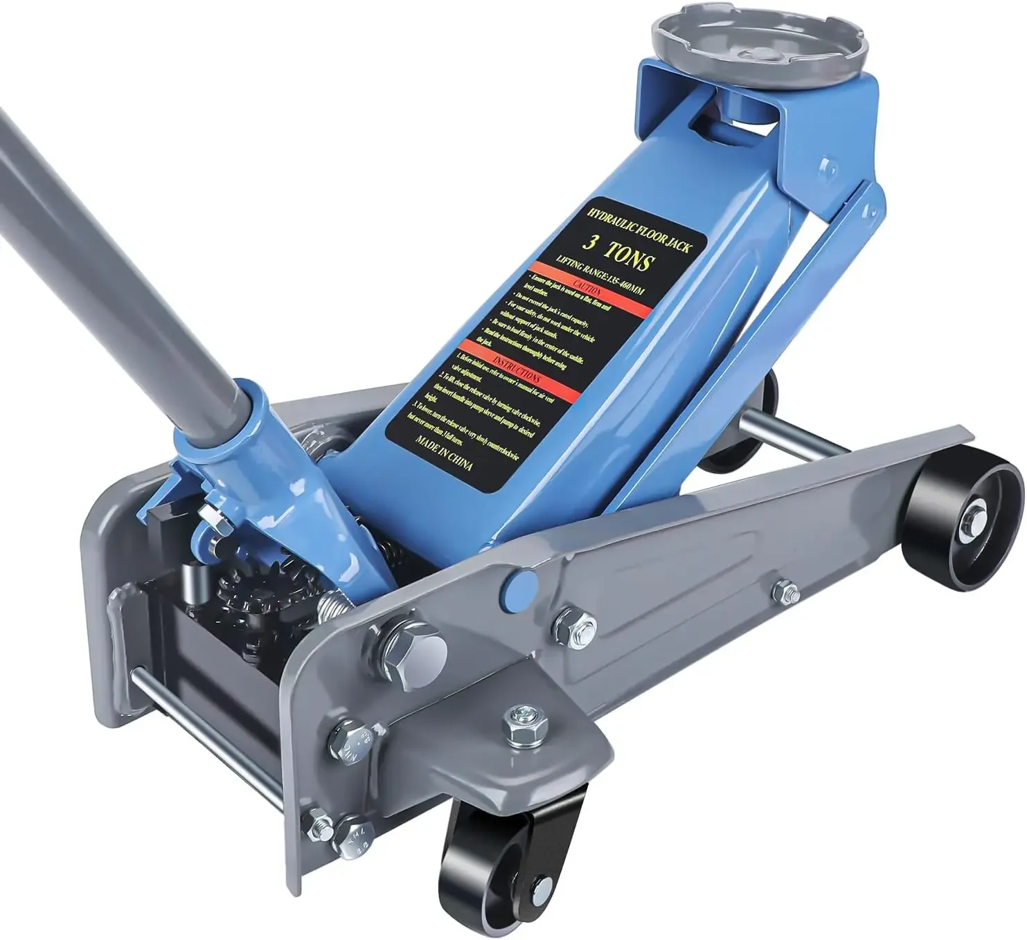 

3 Ton Floor Jack,Made of Durable Carbon Steel with Wheels for Secure Lifting,Fast Lift Floor Jack with Range of 5.31" to 18.11"