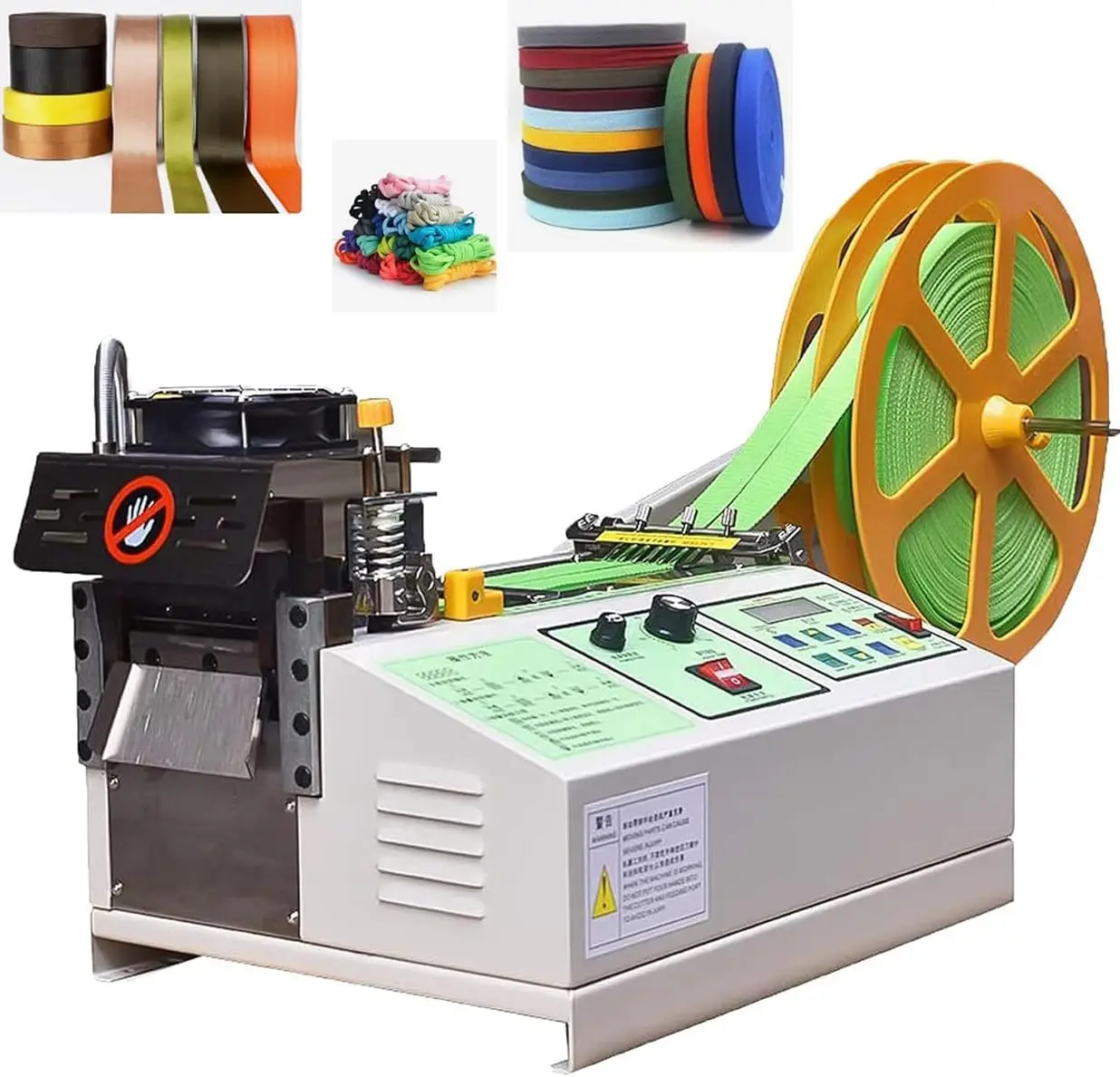Small automatic computer hot and cold cutting machine Tape webbing rope and elastic band