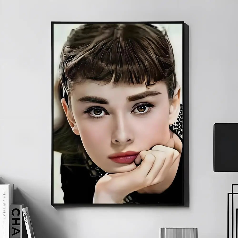 Tijdloze A-Audrey Hepburn Poster Wanddecoratie, geschikt voor woonkamer, slaapkamer, bar, salon, woondecoratie, cadeau