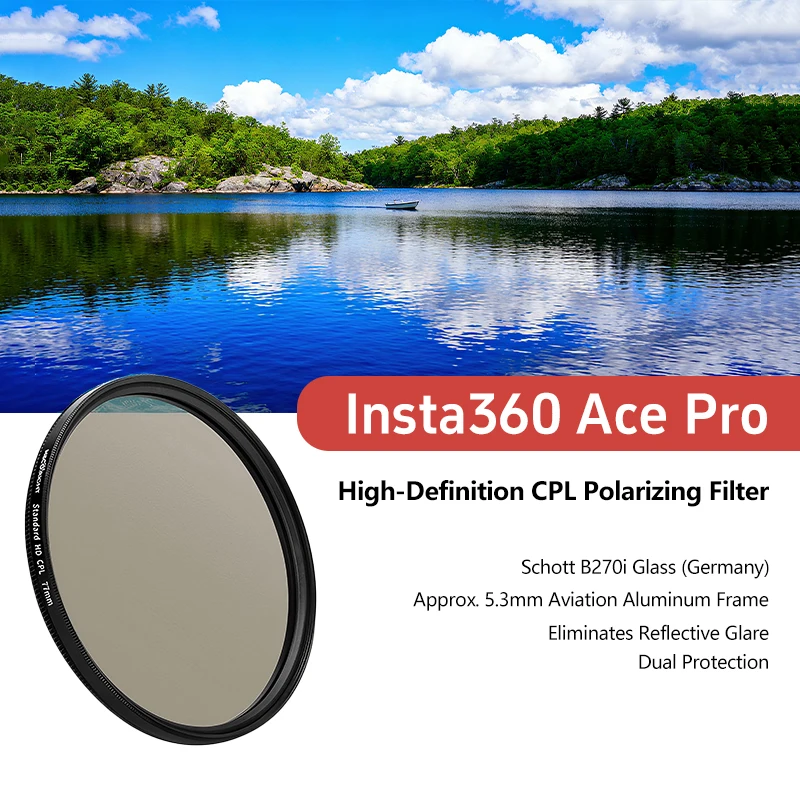 für Insta360 Ace Pro Action-Kamera CPL MCUV ND8 ND64 Filterset 49MM Wasserdichte Objektivfilter für Insta 360 AcePro Zubehör – Detail 15