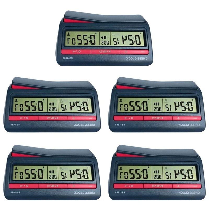 X08A 5X Professional Advanced Chess Digital Timer Chess Clock Count Up Down Board Game Clock PS-1688