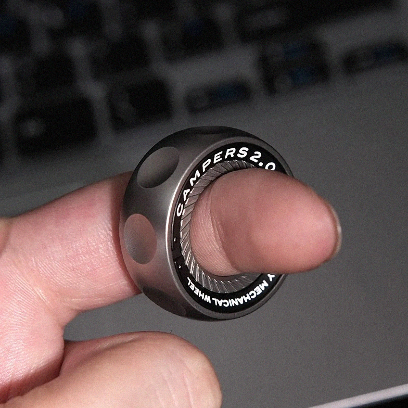 EDC Stormbreaker Stainless Steel Rotating Ring Magnetic Fidget Spinner Brass Tactile Gears Fidget Toy Metal Anti-Anxiety Gadget