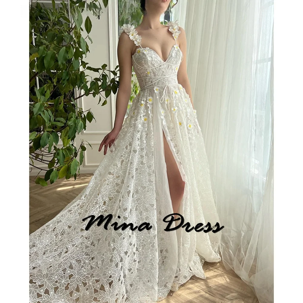 

Mina Customized Backless Elegant Evening Dress Woman Sleeveless Elegant Dresses for Women Wedding Party Slit Gala Dresses 2024