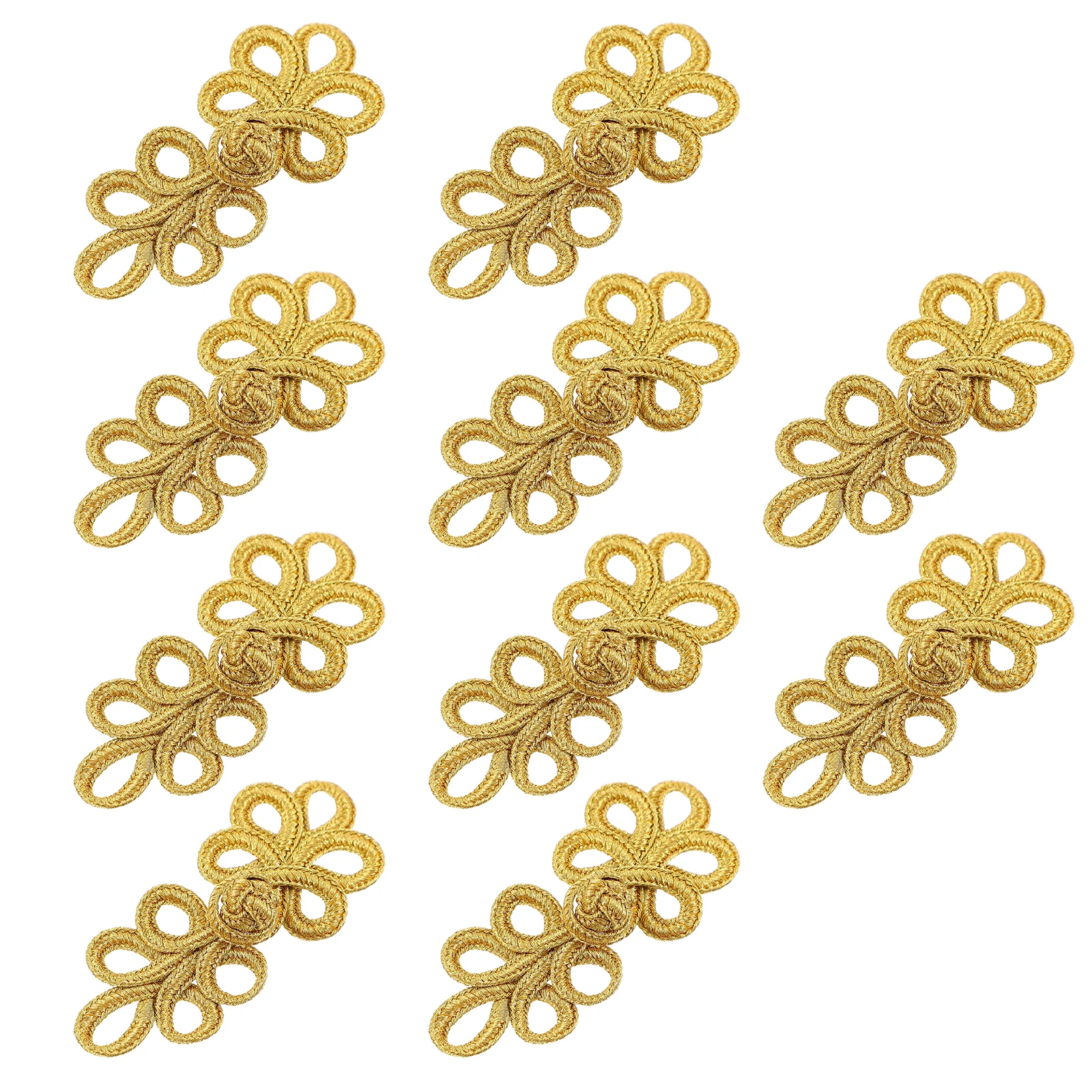 

10 Pcs Chinese Knot Buckle Tassel Buttons for Baby Cardigans Hook Clothes Accessories Fashionable Gold Silver Thread Cape