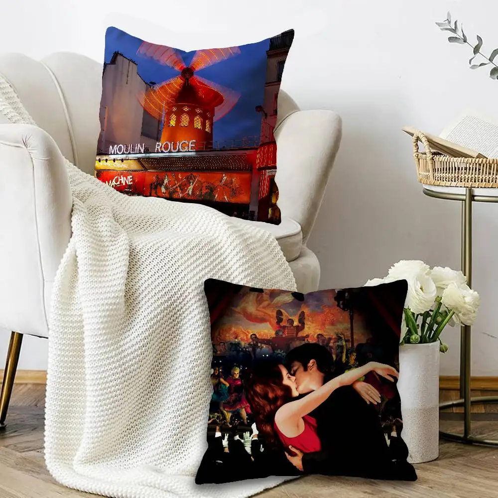 Classic Movie M-Moulin Rouge Maple Design Cushion Cover Happy Autumn Harvest decor Holiday Decorati Pillow Cover