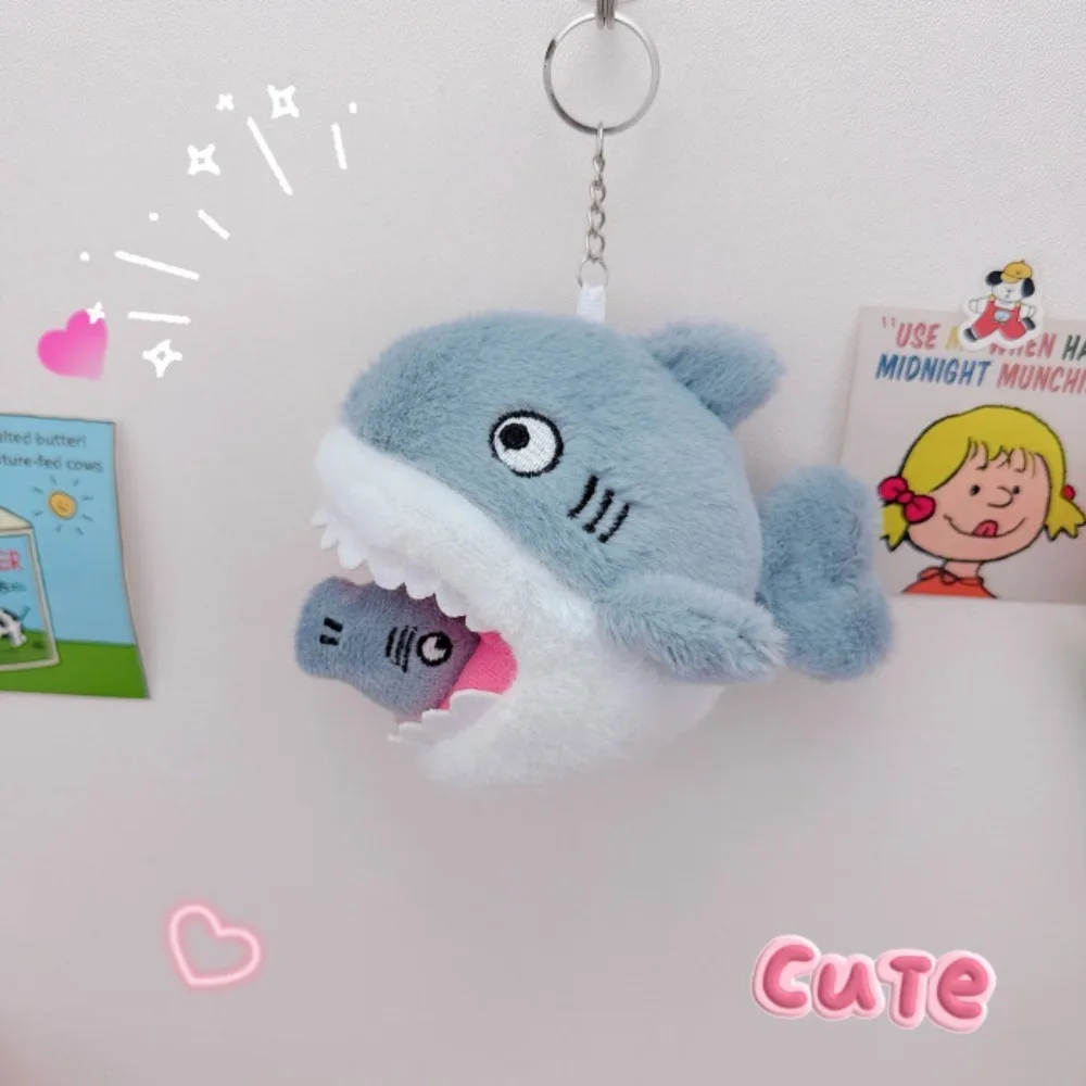 

Cartoon Shark Blue Shark Keychains Stuffed Stuffed Animal Blue Shark Pendant Soft Simulation Shark Keyring Birthday Gifts