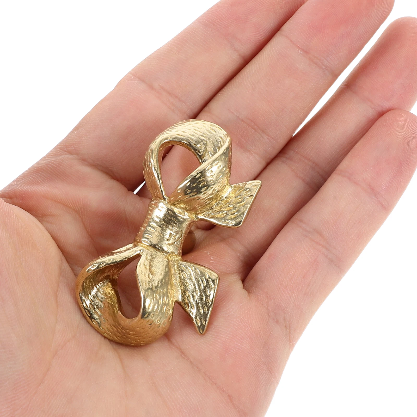 

Brass Handle Decorative Dresser Door Handles Cabinet Pull Vintage Bowknot Unique Nordic Style Durable Material Elegant Design