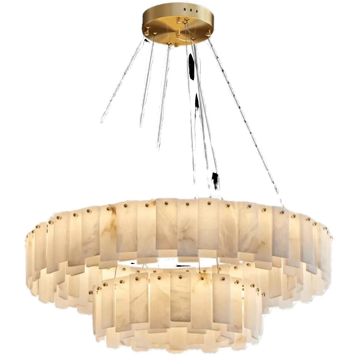 

Люстра из натурального мрамора, полностью медная, светлая роскошная скандинавская, свет для гостиной