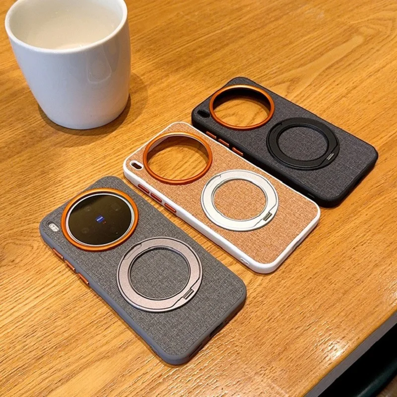 

Solid Color Back Magnetic Phone Case for Vivo X300 Pro/X200 Ultra/X200 Pro Mini/X200s with 360° Rotating Stand