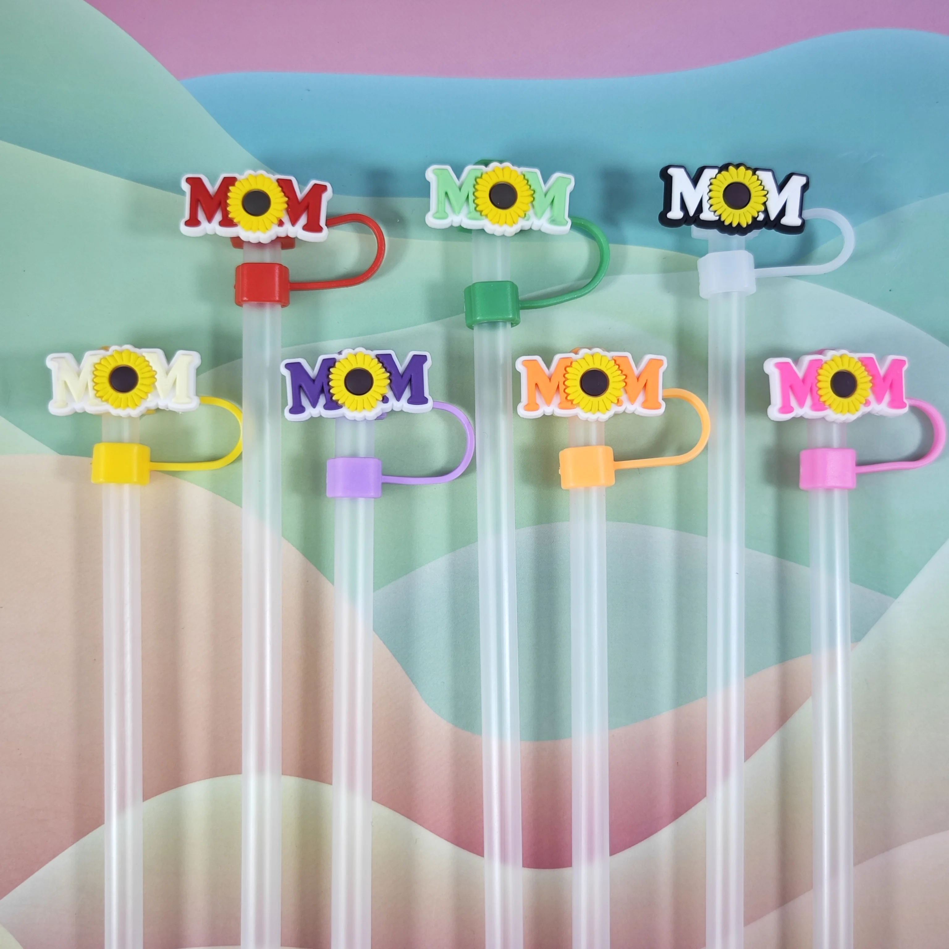 New Letter Flower Straw Cap Protective Case