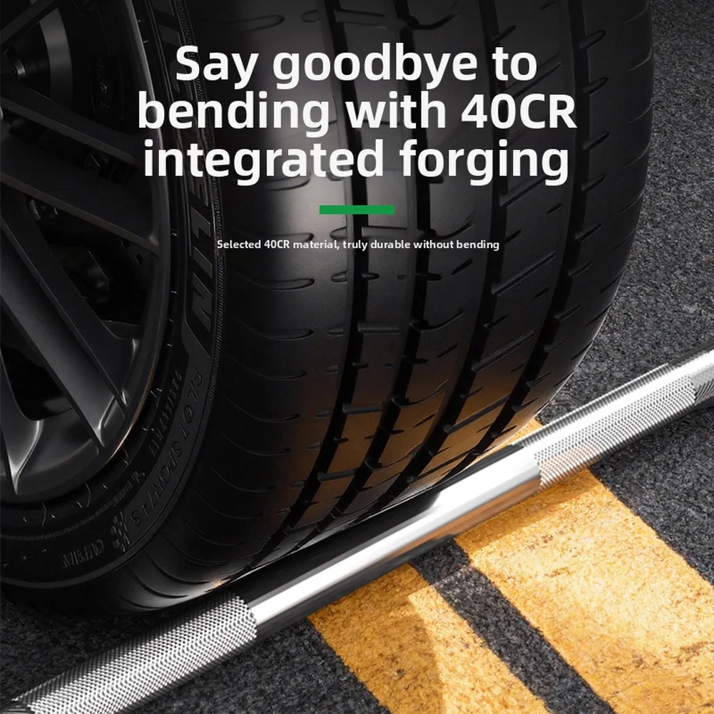 

AS SHOWN Round Crowbar Heat-treated Chrome-plated Finish Pointed Pry Tip Precision Engineered For Aligning Machinery