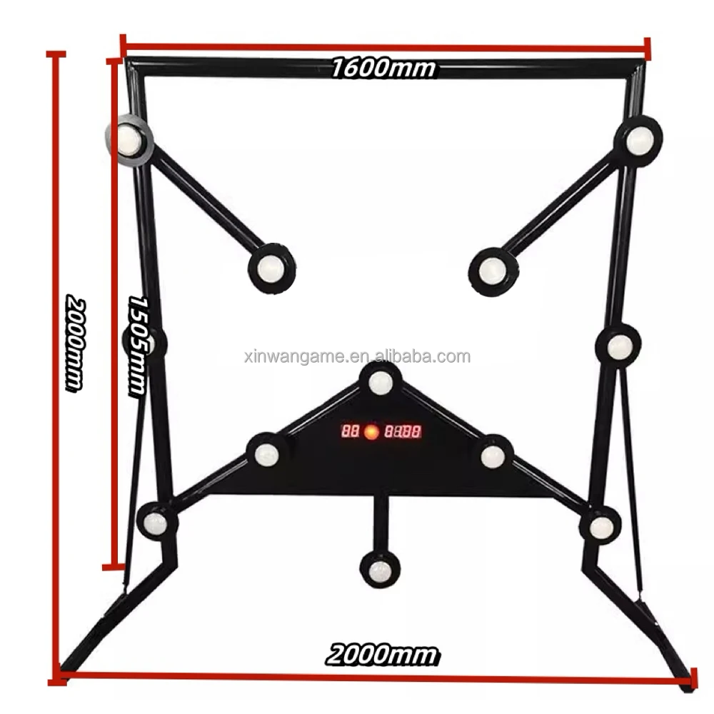 Tap Button Game Console Hitting Beans Speed Response Challenge Timer Score Led Push Button Game Machine Event Planning Props