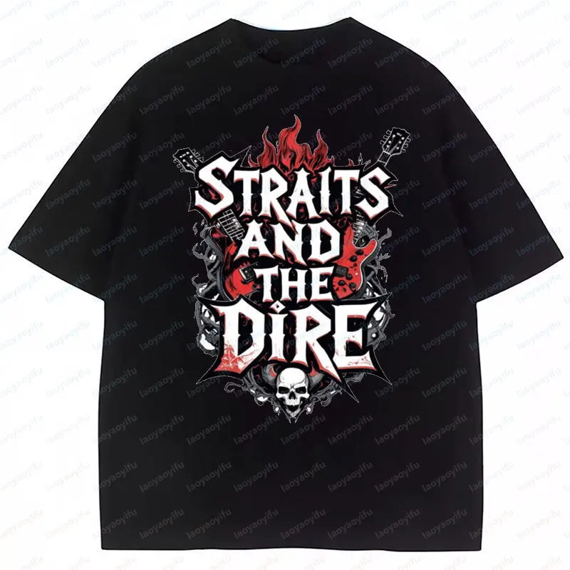 Camiseta Dire Straits Sultans, Banda de Rock Clásica, Eric Clapton, Supertramp, Camiseta de Manga Corta para Hombre, Poliéster, Ropa Económica