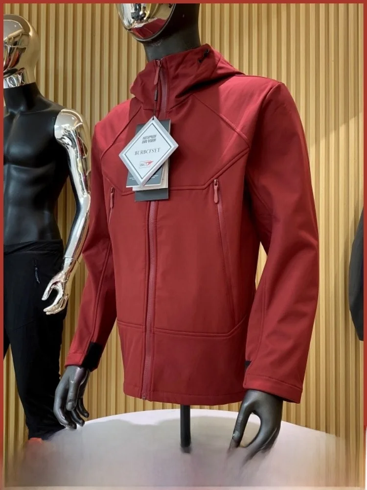 

Уличное мужское пальто на подкладке с 3D индивидуальным мягким джатом, ветрозащитное, водонепроницаемое, осенне-зимнее пальто, повседневное, удобное