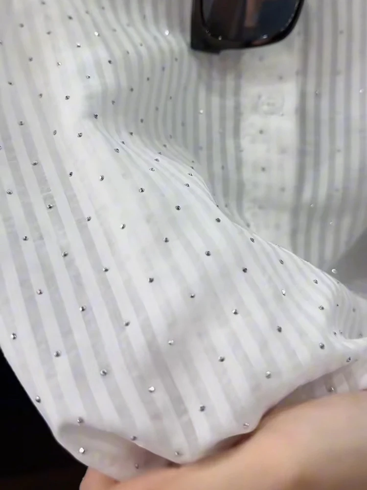 Maglia lunga da donna a righe Sve irt Primavera Autunno Vestibilità ampia Versatile inizio primavera Top coreano Sle Pendolarismo Faion Colore puro