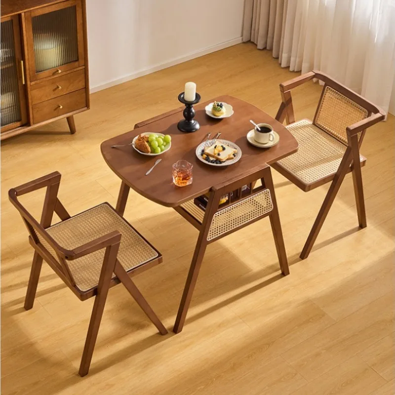 Balcony tea table and chair combination casual rattan chair one table and two chairs small tea table outdoor three-piece set
