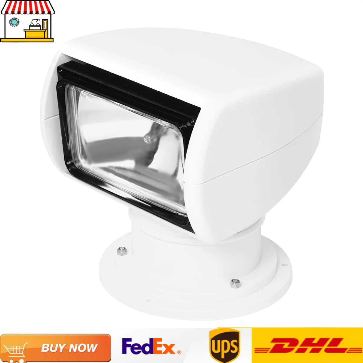 

Boat Marine Searchlight| Multi-angled And Long-range Lighting Remote Control Marine Spotlight| DC 12V