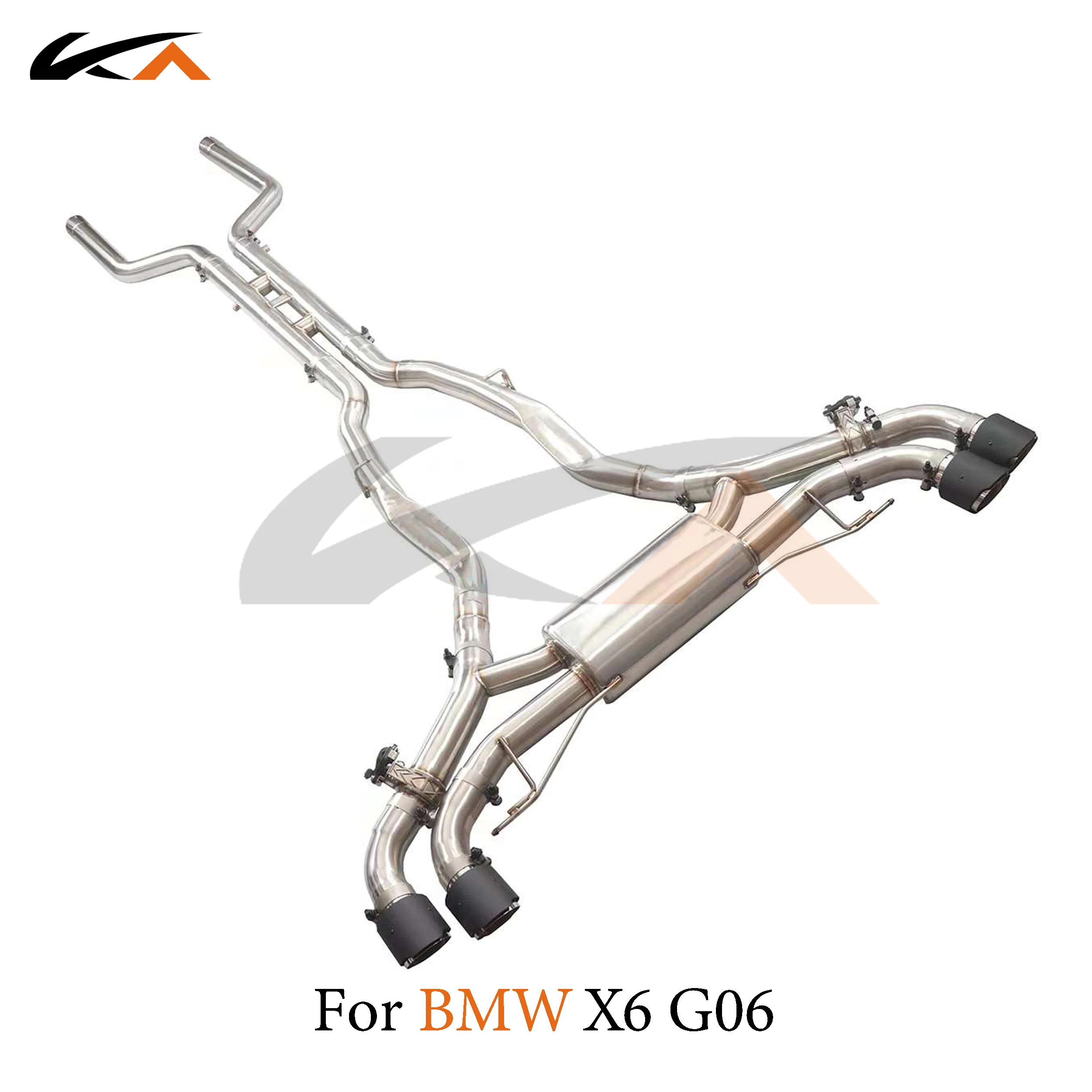 KA Tuning exhaust system stainless steel catback for BMW X5 X6 G06 4.4T performance parts muffler valve sport sounds