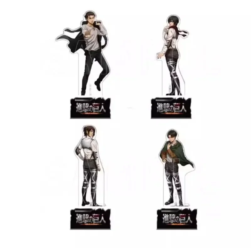 Attck On Titan Anime Hanji Zoe Mikasa Ackerman Levi Eren Yeager Acrylic Stand Doll Game Figure Model Plate Cosplay Toy