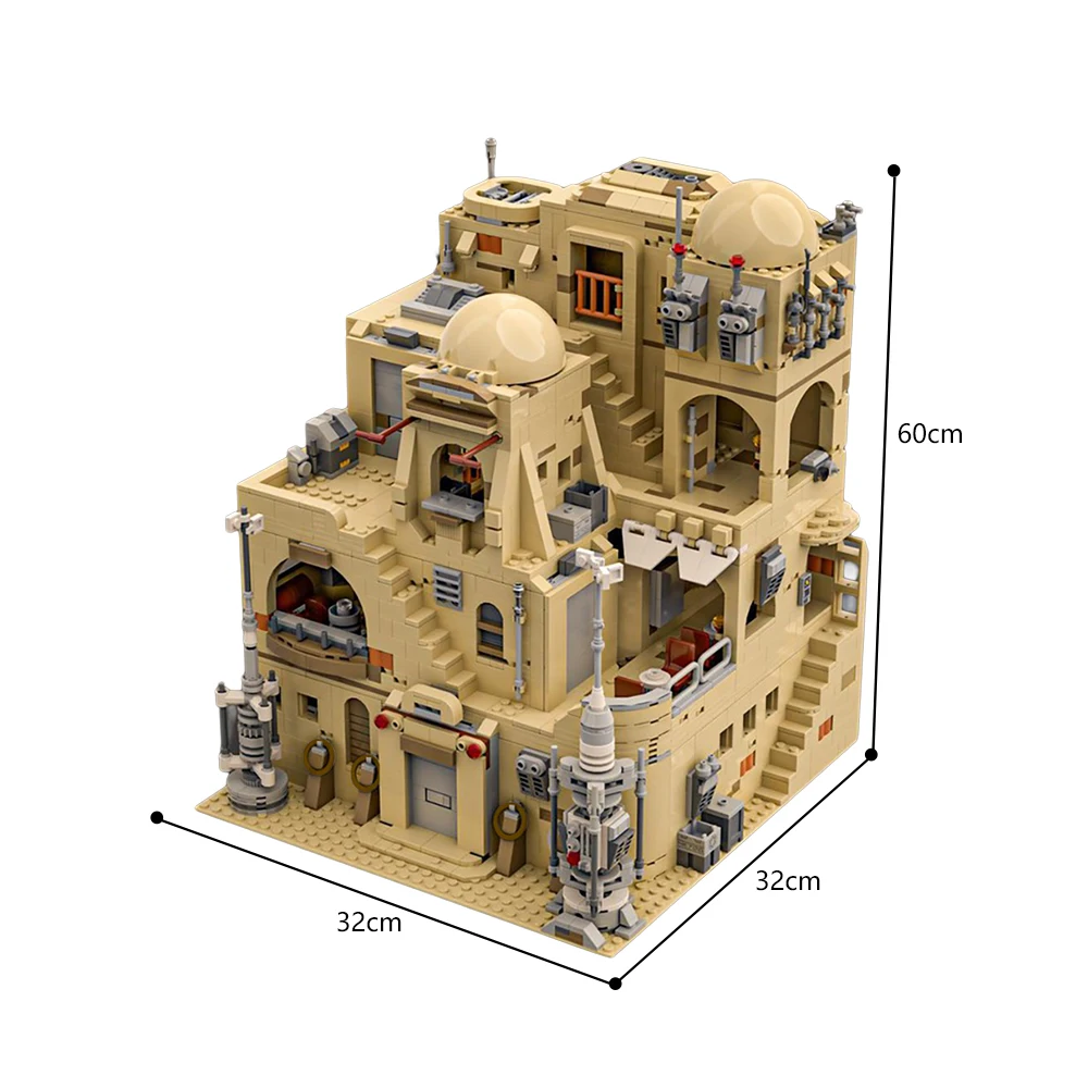 MOC Space Movie Mos Eisleys Cantinas Model Building Blocks Classic Desert Restaurant Architecture Bricks Toy Compatible 75290