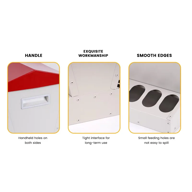 Alimentador automático de frango de alta qualidade, alimentadores de aves para galinhas, 10 furos, calha de alimentação de frango para venda