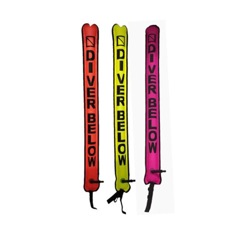 Scubas Diving Surface Marker Buoys Tube-Diver Inflatable SMB Safety Sausages with Valves Diving Water Spor