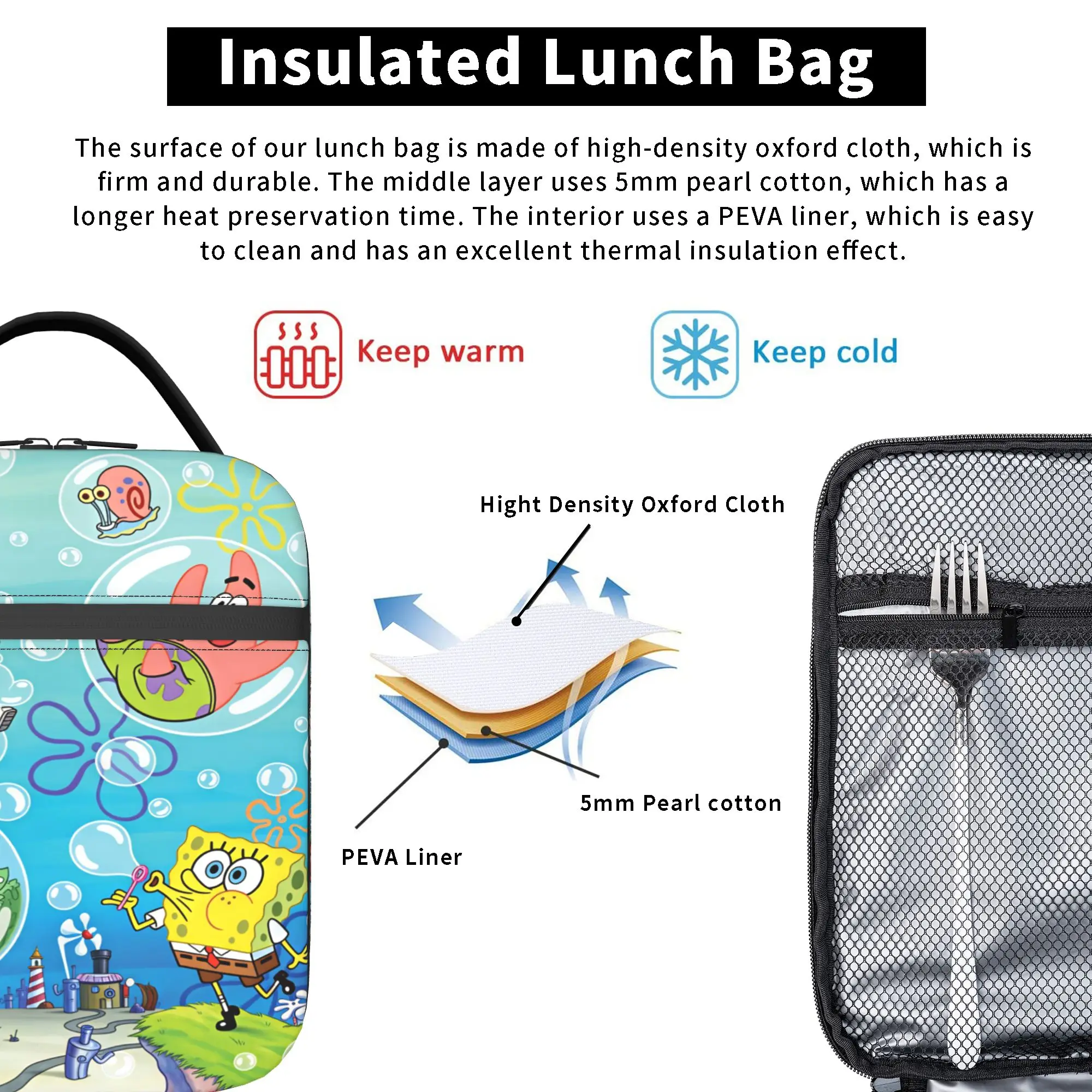 Torba na lunch SpongeBob Anime – Tote Bag Sublimation recenzja i cena
