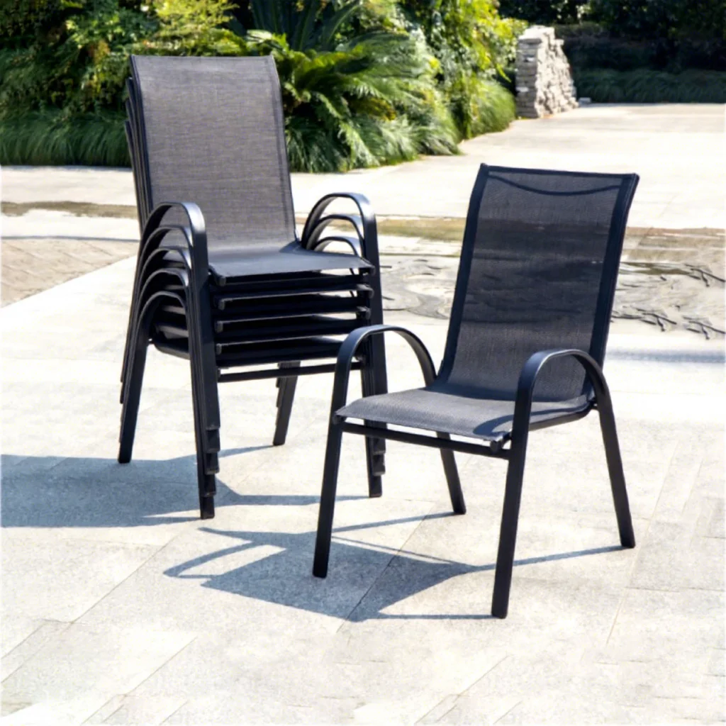 #Stackable Bar Stool with Backrest Heavy Duty Metal High Chair for Kitchen Island, Pub, Restaurant Space Saving Design