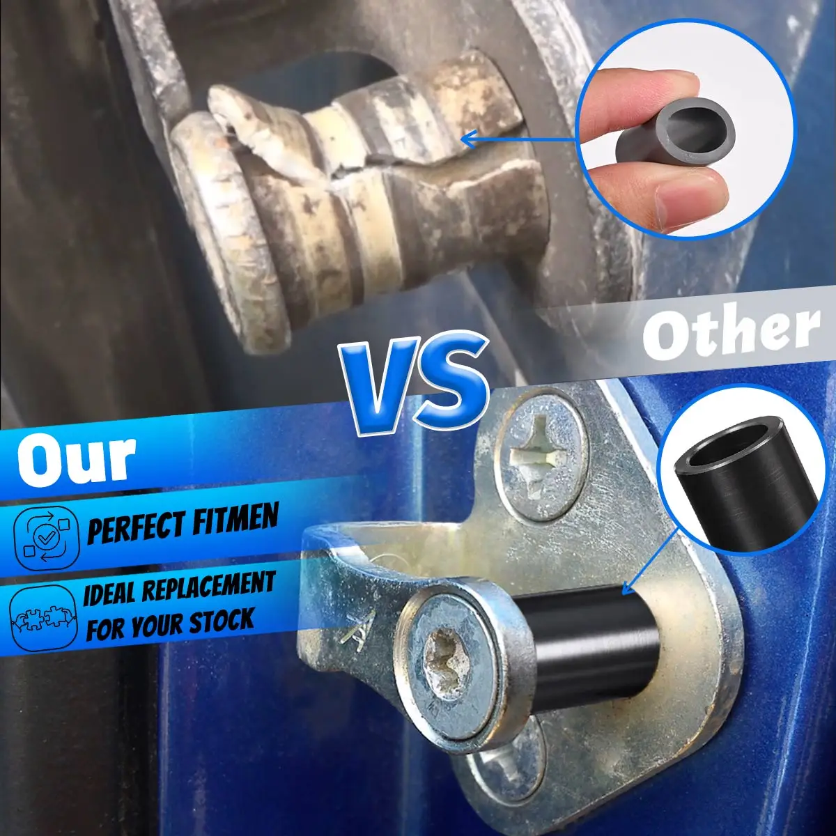 4 Buah Set Penutup Pelindung Anti-tabrakan Bushing Striker Kunci Pintu untuk Ford F100 F150 F250 F350 Bronco Mustang Ranger 1980-1996