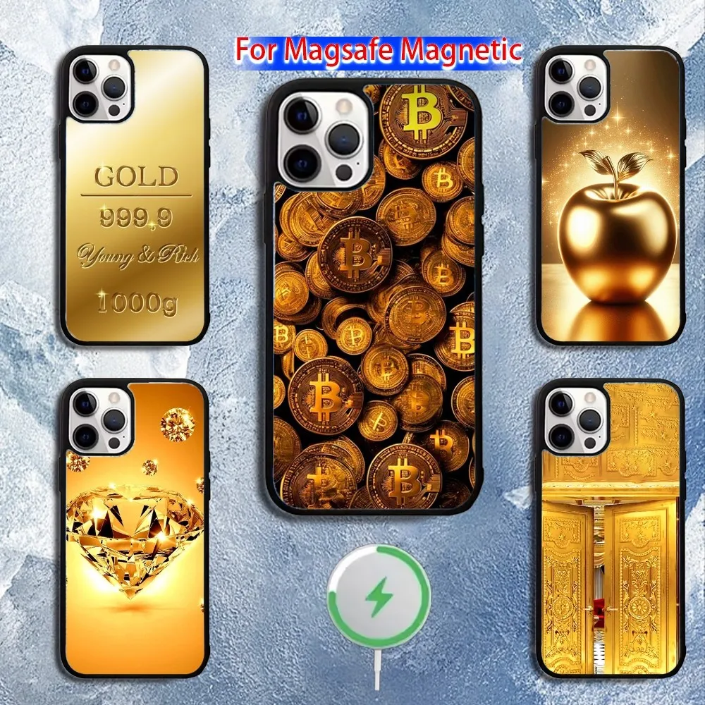 

Money Gold Art Phone Case For iPhone 16,15,14,13,12,11,Pro,Max,Plus,Mini,Magsafe,Magnetic Wireless Charging Case