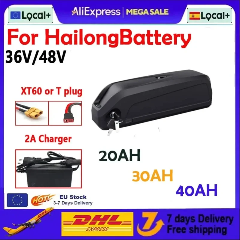 für Hailong Akku 36V 48V 20Ah 30Ah 40Ah für Bafang BBS02 BBS03 BBSHD Motor Hailong Akku Lieferung innerhalb von 7-15 Tagen