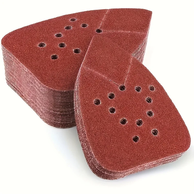 

10/30Pcs mouse sand mill special sand pad, 12 hole hook and ring sandpaper detail palm sandpaper