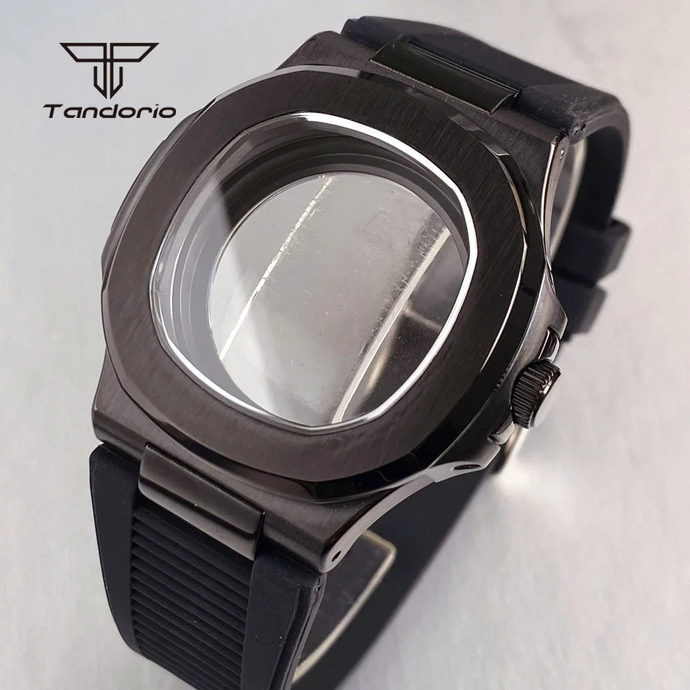40mm-square-black-rose-gold-watch-case-silicone-band-sapphire-glass-fit-nh34-nh35-nh36-nh38-for-nautilus-style-wristwatch-parts