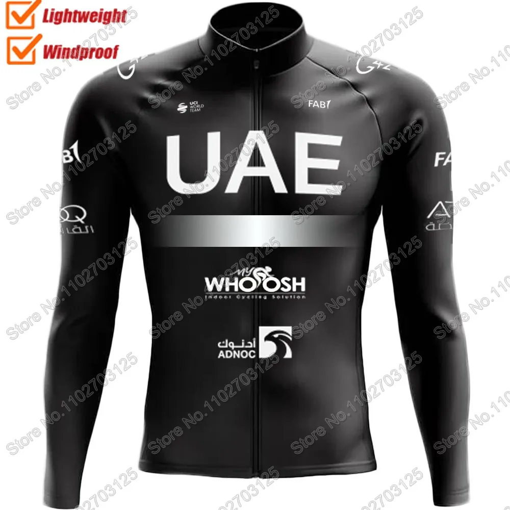 UAE Team 2023 Wind Vest Mens Black Slovenia Cycling Jacket Windproof Cycling Jerseys Long Sleeve aaa MTB Maillot Cyclisme