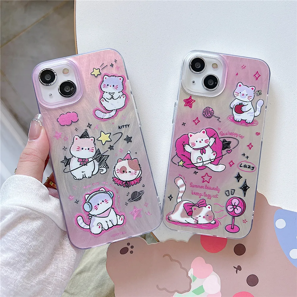 Case For Samsung Galaxy A16 A05S A15 A25 A35 A55 A14 A24 A34 A54 A13 A23 A33 A53 A73 Star Gradient Glitter Laser Colorful Cover