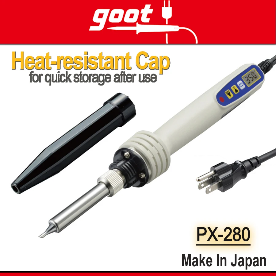 

GOOT PX-280 Digital Temperature Control Soldering Iron 200-500℃ Electric Solder Iron Welding Repair Tools China Plug 220V