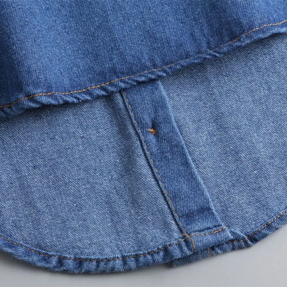 Retro Detachable Denim Fake Collar Sharp Collar Black Adjustable Neckline Korean Style Square Collar False Blouse Collar Female