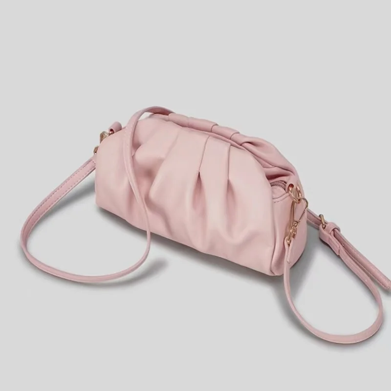 Sac sous les bras nuage plissé souple pour femme, sac à main Hobos polyvalent, sacs à bandoulière initiés portables, document solide, mode de luxe, nouveau