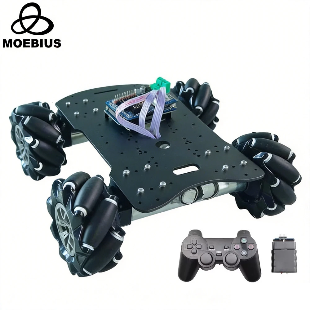 Arduino 26KG Load 4WD Mecanum Wheel Robot Car Chassis with Mega2560 PID Controller 12V Encoder Motor ROS Learning Obstacle Avoid