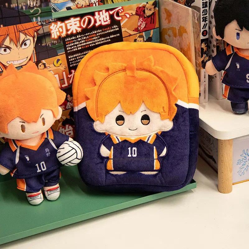 Kawaii Haikyuu حقيبة كتف قطيفة هيناتا شويو توبيو كاجياما أنيمي الكرتون حقيبة ظهر الطالب الألم حقيبة المنتجات الطرفية هدية