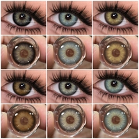 EYESHARE 1pair Colored Contact Lenses for Eyes Natural Brown Contact Blue Eyes Lenses Gray Contacts Yearly Green Pupils