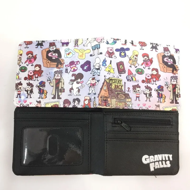 Disney Cartoon Gravity Falls Short Wallet Anime Cute Student Wallet Bill Cipher Dipper Pines Mabel Pines Birthday Gifts