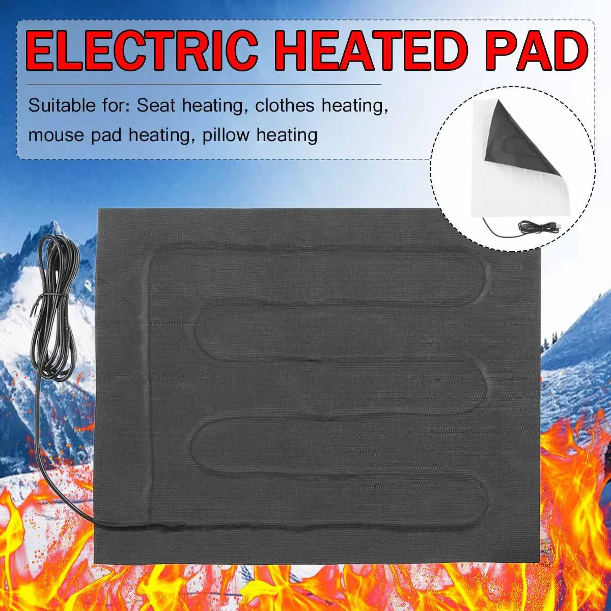 24*30CM USB Electric Heater Heating Pad For DIY Thermal Vest Jacket Clothing Heated Pads Winter Body Warmer Hand warmer