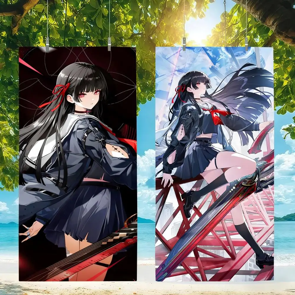 Game Character Wuthering Waves Chisa Towel Microfiber beach towel, quick-dry, sand-free, ultra-fine fiber, super soft.