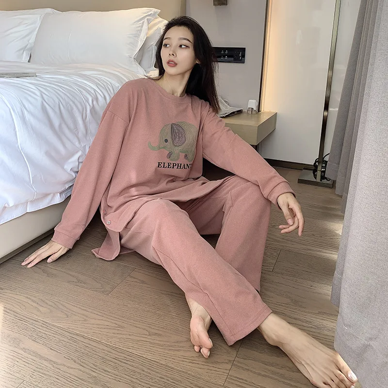 Plus Size Fleece Velvet Pajamas For Women Thicken Warm Sleepwear Set Cartoon Winter Long Sleeve Nightwear Home Clothes 90KG Wear