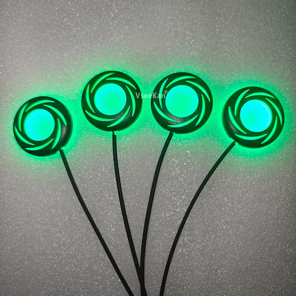 Auto-Horn Ambientebeleuchtung Kleiner Auto-Hochtöner LED-Ambientelicht Lautsprecher-Ambientebeleuchtung 64-Farben Auto-Türhorn Dekorative Hülle – Detail 8