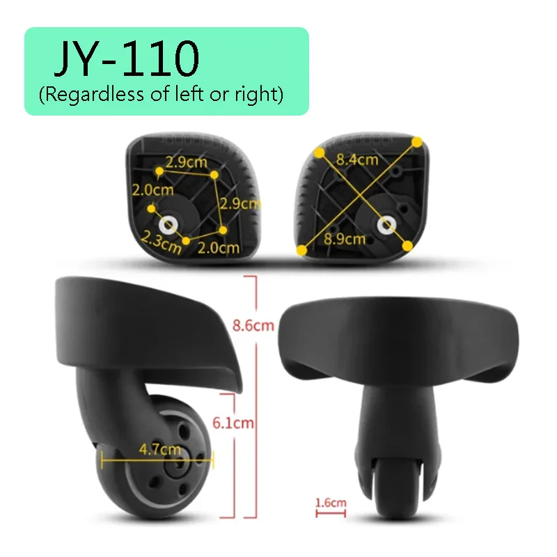 Geschikt Voor Samsonite U72 Trolley Koffer Bagage Accessoires Universele Wielen Jy-105 Jy-106 Jy-109 Jy-110 Vervanging En Reparatie